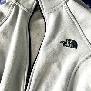 North Face Women XS Polartec Alpine Grey/Blue Fitted